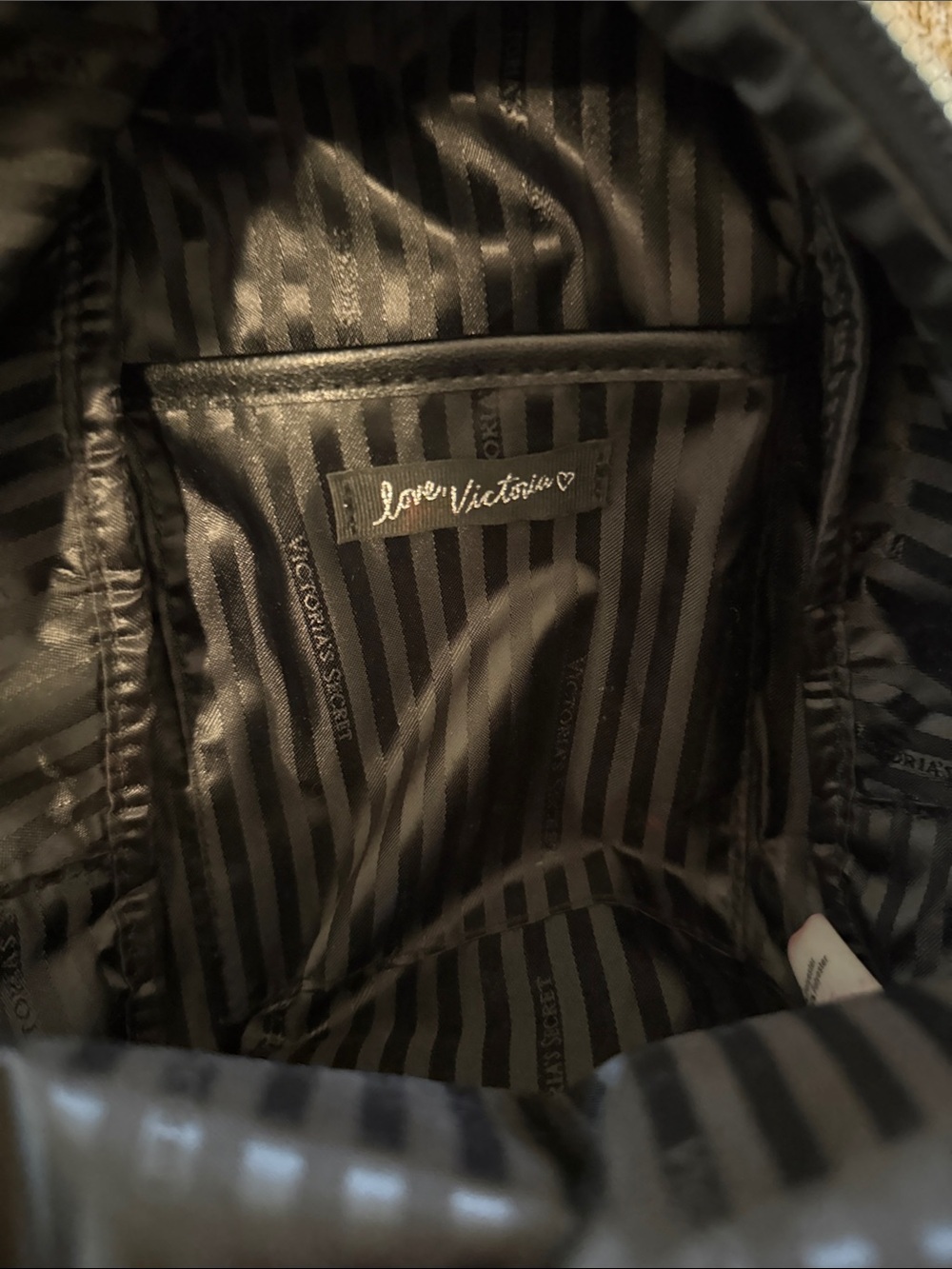 NWOT Victoria's Secret Black Mini Backpack with Silver Studs and Chain - Picture 2 of 6